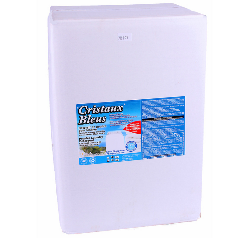 Cristaux Bleus Laundry Detergent Powder in Box (18kg)