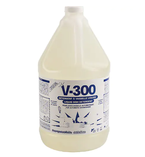 V-300 Détergent à vaisselle à eau dure pour lave-vaisselle automatiques (4L)