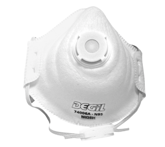 Disposable N95 Respirators Adjustable Strap with Valve (10-Pack)