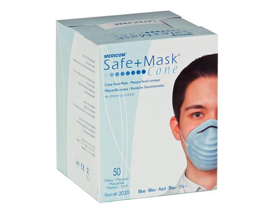 Masque facial à cône Safe+Mask® (paquet de 50)