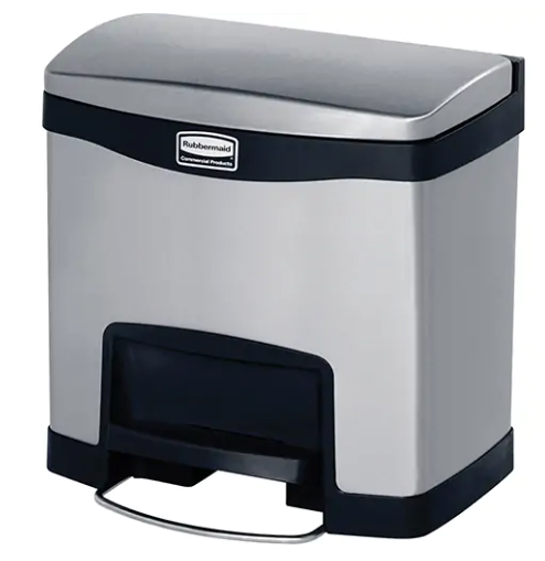 Slim Jim® Stainless Steel Step-On Waste Container 4 Gal.
