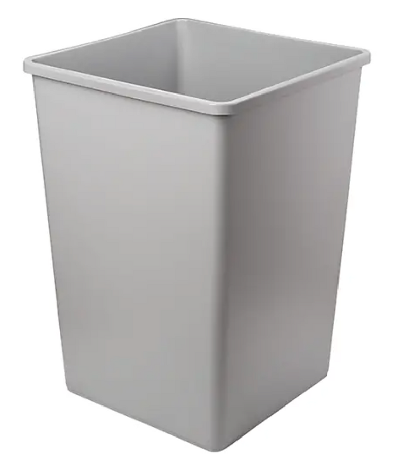 Untouchable® Square Polyethylene Containers - Grey 50 Gal.
