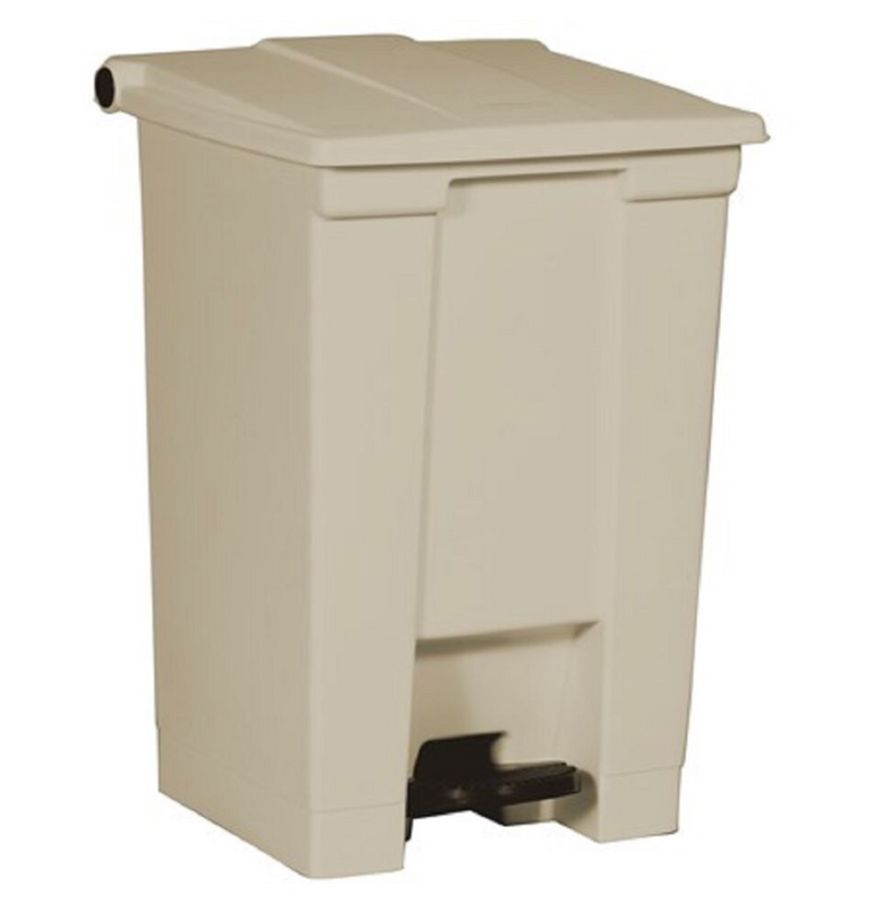 Flat Top Step-On Trash Can - Beige 13 Gal.