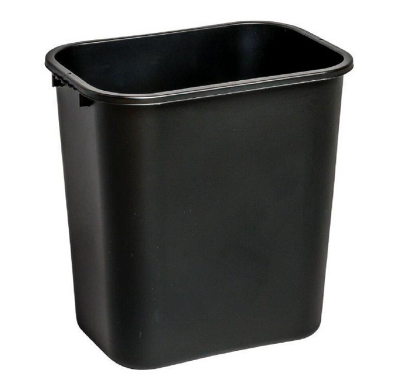 Desk-side Wastebasket - Black 11L