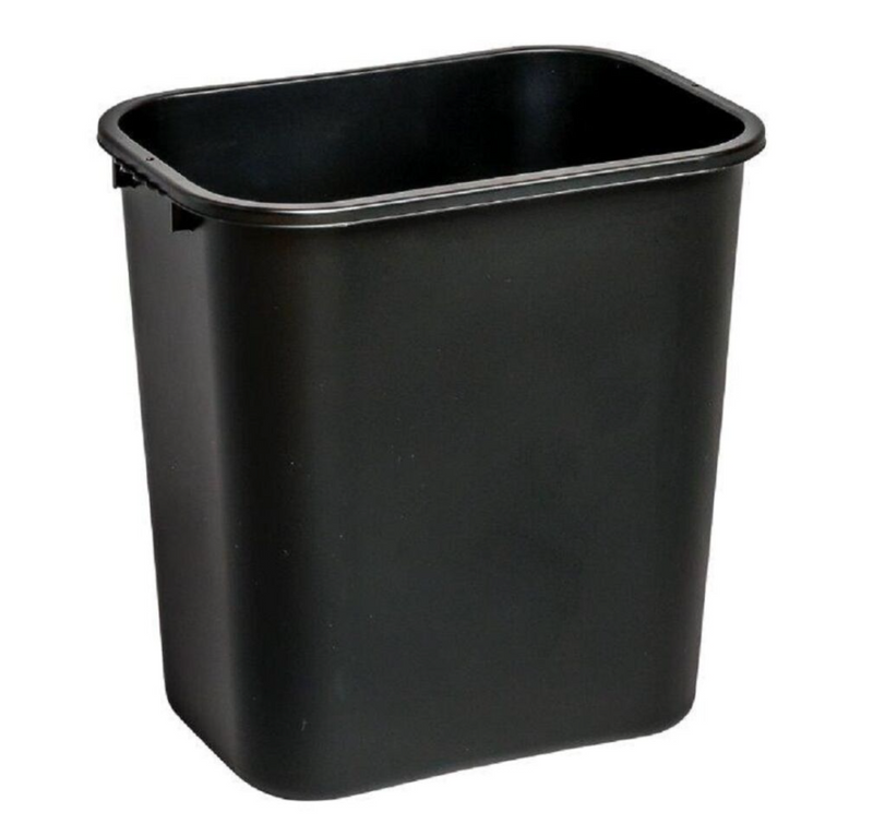 Desk-side Wastebasket - Black 26L