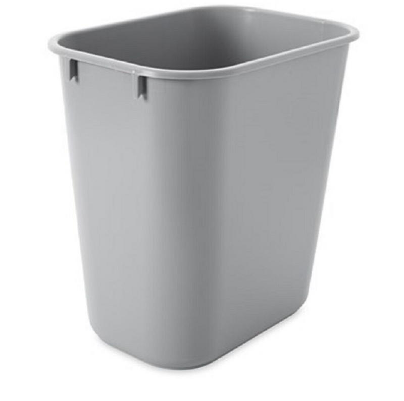 Soft Molded Deskside Wastebasket - Grey 23L