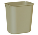 Soft Molded Deskside Wastebasket - Beige 13L