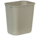 Soft Molded Deskside Wastebasket - Beige 23L