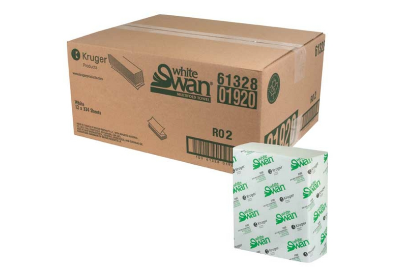 White Swan® 01920 - Serviette à plis multiples 334s (12/cs)