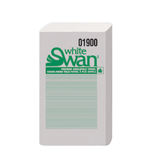 White Swan® 01900 - Premium SingleFold Towel - White (16 x 250s)