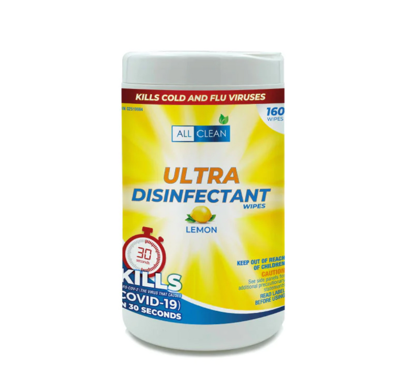 Ultra Natural Disinfectant Wipes - Lemon (160ct)