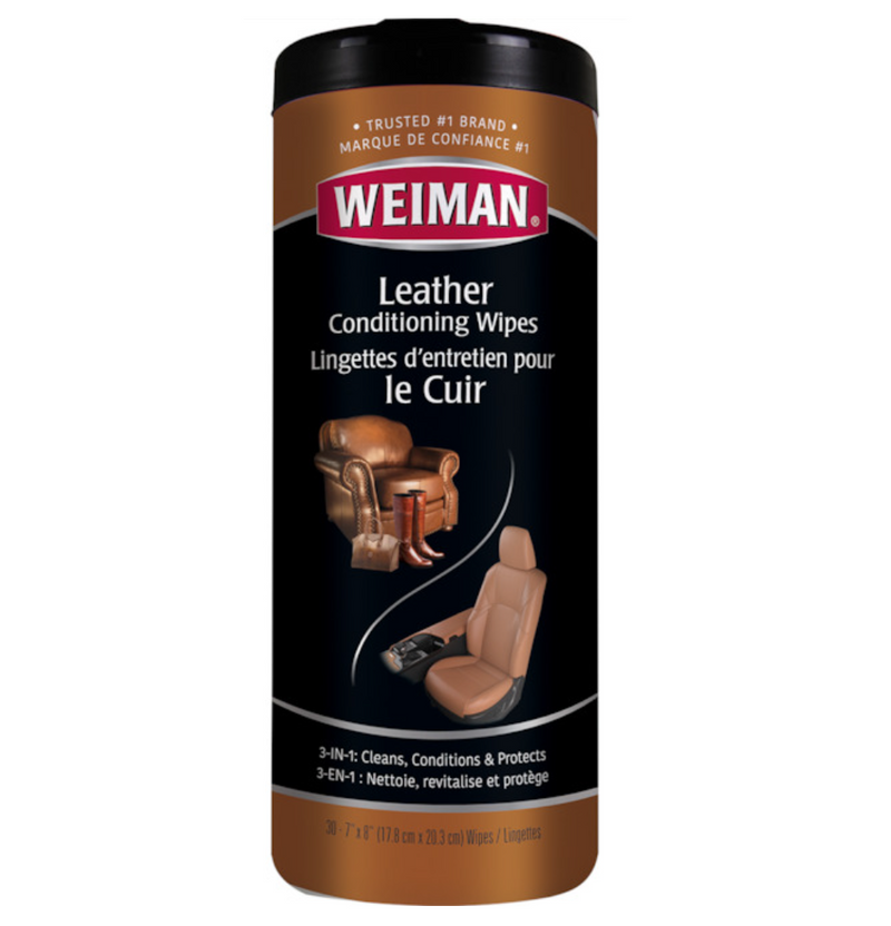 Leather Cleaning & Conditioning Wipes (30ct)
