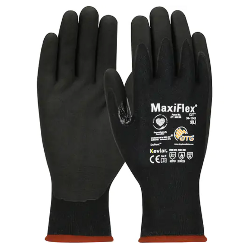MaxiFlex® Cut™ Touchscreen Compatible Gloves Foam Neoprene Coated Polyester/Kevlar® Shell 15 Gauge - Mdium/8