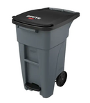 Récipient roulant à pédale Brute® en polyéthylène 32 gal.