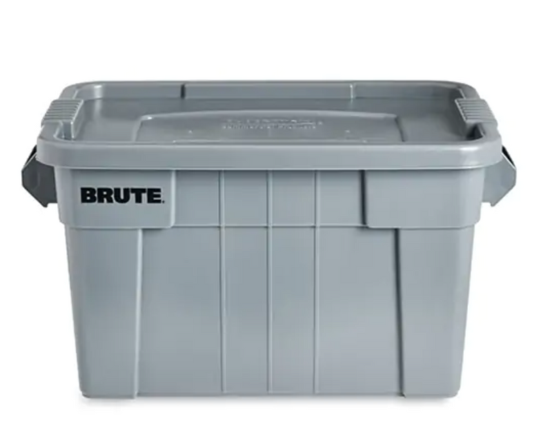 Brute® Storage Tote with Lid 17.4" D x 27.9" W x 15.1" H 160 llbs. Cap