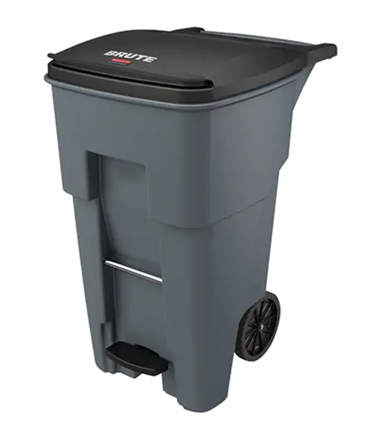 Brute® Polyethylene Step-On Rollout Container 65 Gal.