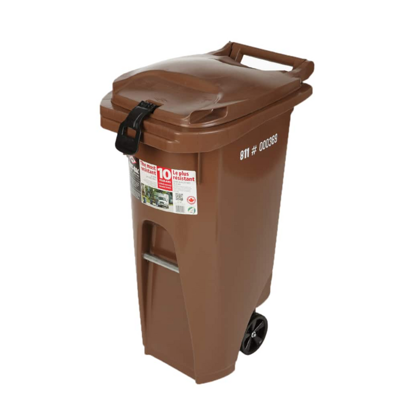 Conteneur de recyclage à roulettes 80L