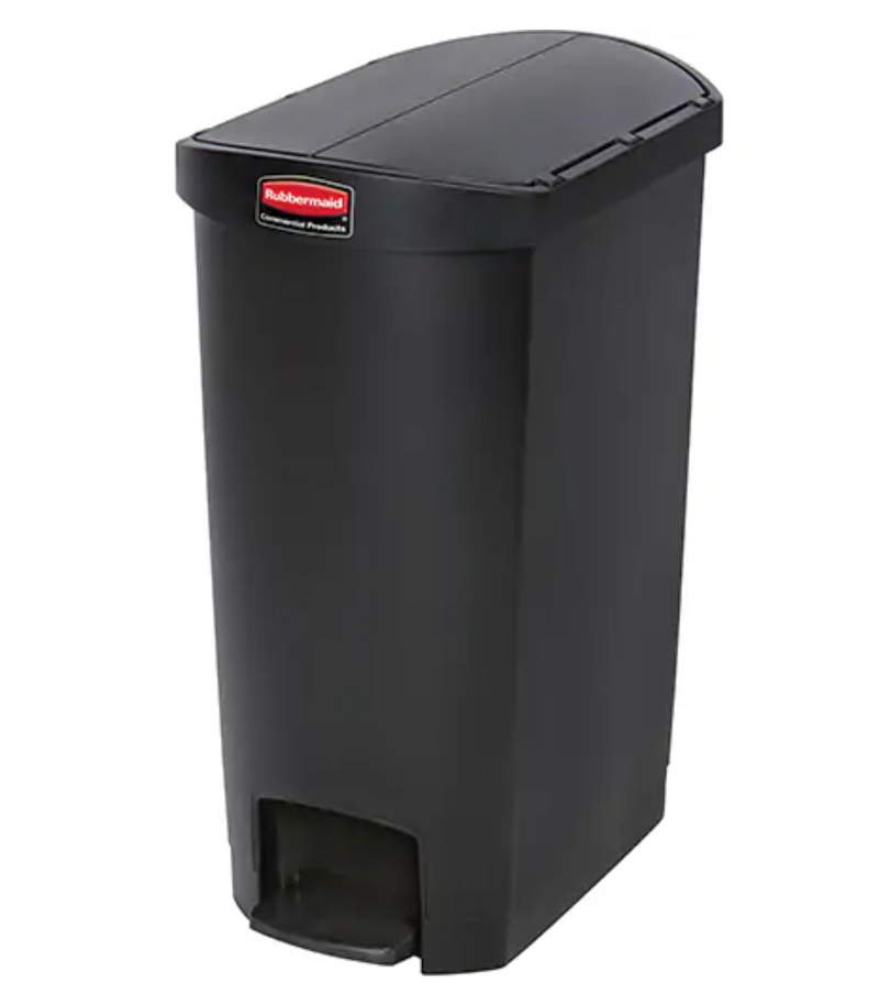 Slim Jim® Resin Step-On Waste Container 13 Gal. Cap.