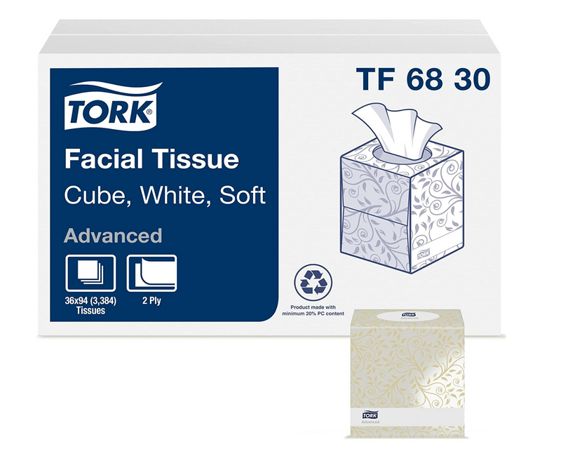Advanced F1 Soft Facial Tissue in Cube Box (36 x 94s)