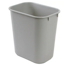 Soft Wastebasket, 28 Quarts, Plastic (FG295600GRAY)