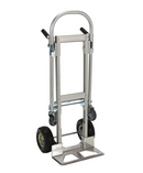 Aluminum Convertible Hand Truck with Dual Handle Rubber Wheels 500lbs Cap.