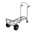 Aluminum Convertible Hand Truck with Dual Handle Rubber Wheels 500lbs Cap.
