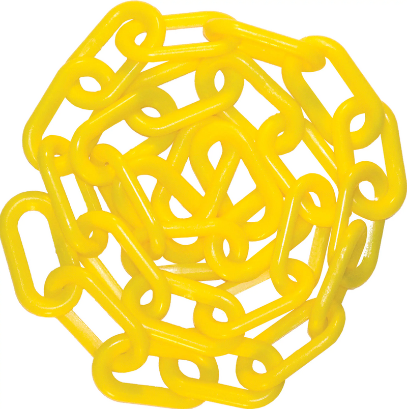 Plastic Chain Barrier - Yellow 25'