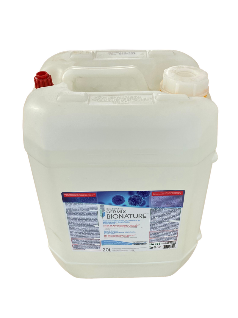 GERMIX disinfectant cleaner kill 99.9% of bacteria* in 5 seconds. Useful on all non porous surfaces. Designed to disinfect, eliminate bad odors and remove scuffs such as: dirt, blood, urine, excrement, etc.