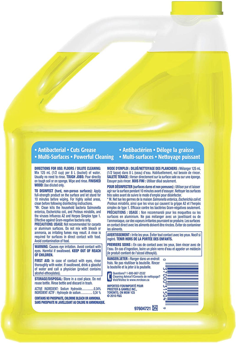 Antibacterial Liquid Multi-Surface Disinfectant Cleaner (3.78L)