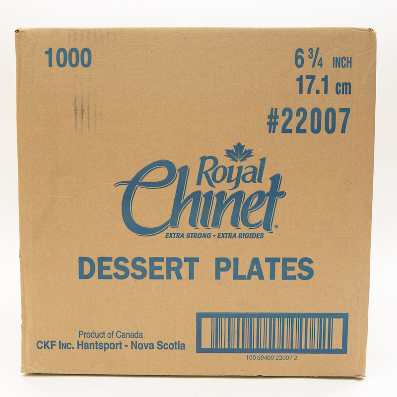 22007 Assiette en Carton Lourd pour Dessert 6.75" (1000/cs)