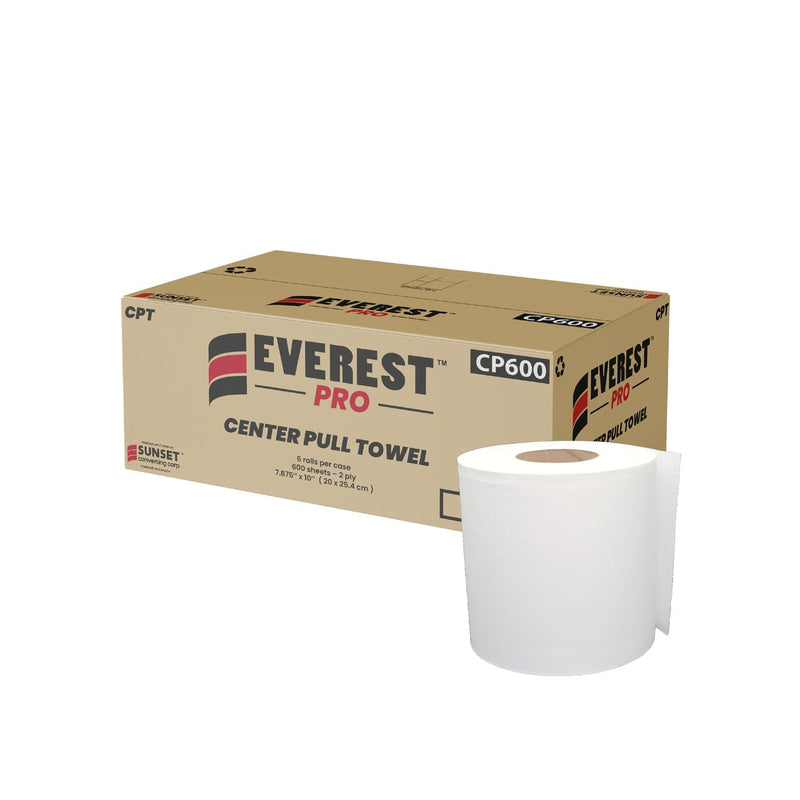 CP600 Everest Pro® Serviette à tirage central - Blanc 2 plis 500' (6/cs)