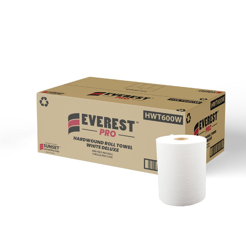 HWT600W Everest Pro® Deluxe Hardwound Roll Towel - White 1-Ply 600' (6/cs)