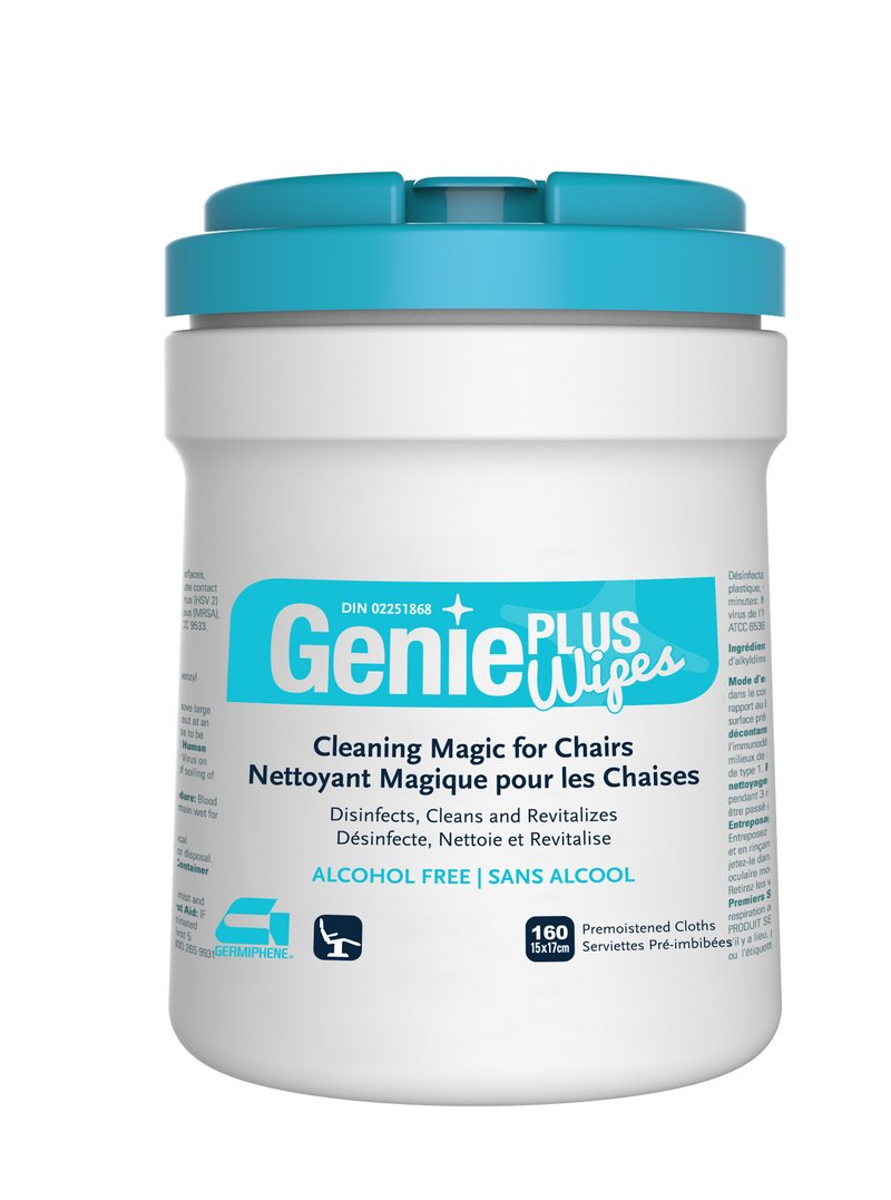 Genie Plus Chair Cleaner & Disinfectant 7" x 6" (160ct)