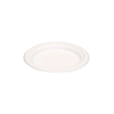 HF806 Harvest® Fiber Compostable Snack Plate - White 6" (1000/cs)