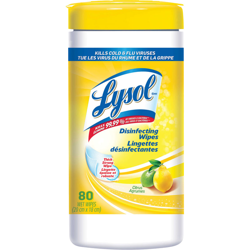Lingettes désinfectantes Lysol® - Agrumes (80/ct)