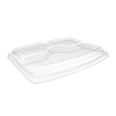 Couvercle en PET transparent pour base de conteneur de boîte à lunch avec 3 compartiments (250/cs)
