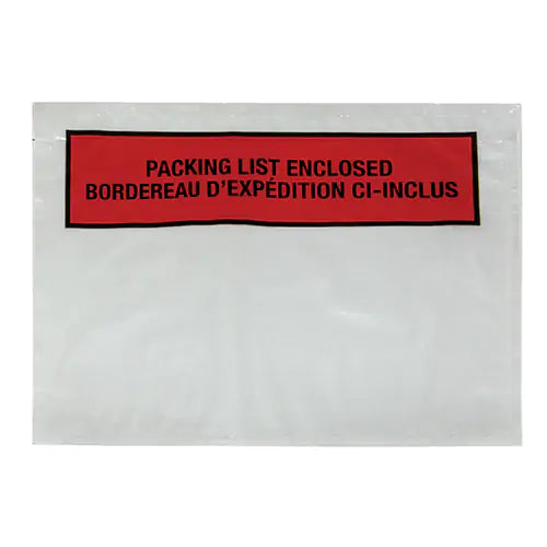 Packing List Envelope, 7" x 5-1/2", Backloading Style - (1000/case)