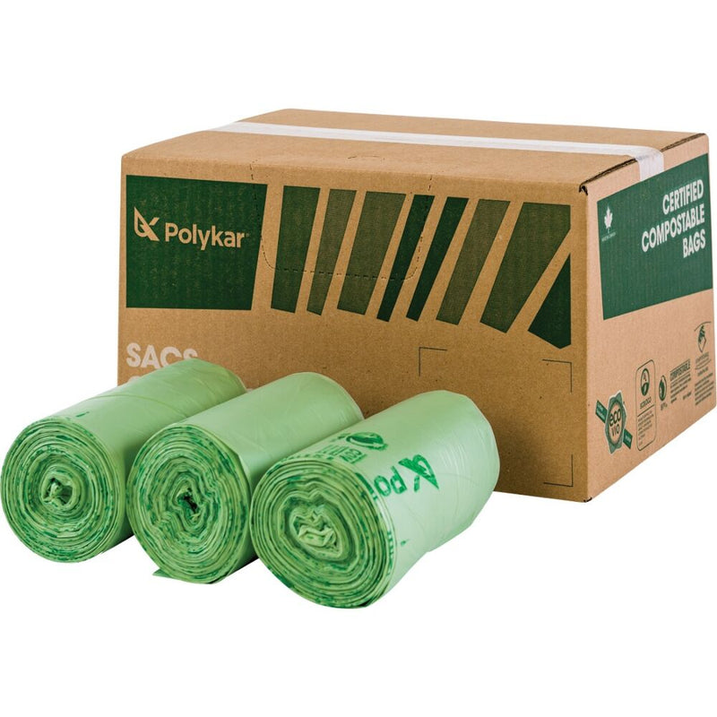 Sacs à ordures compostables Ecovio® 33" x 48" (100/cs)