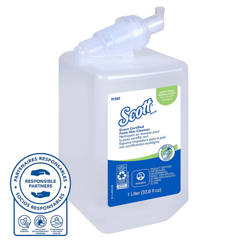Scott® Essential™ 91565 Nettoyant pour la peau certifié vert 1L (6/cs)