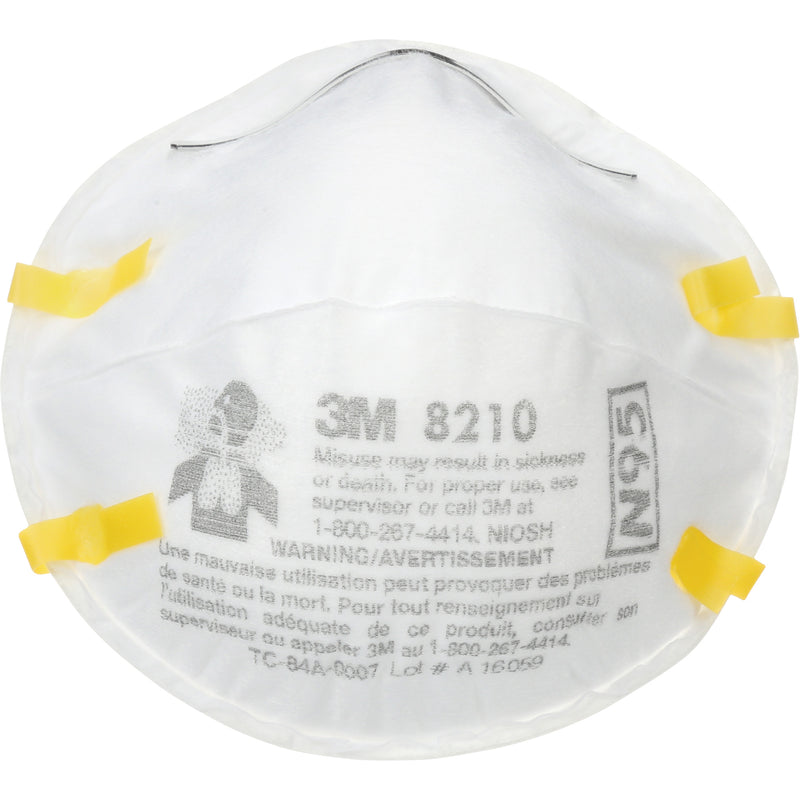 Respirateurs Contre Les Particules 8210 N95 (Paquet De 20)