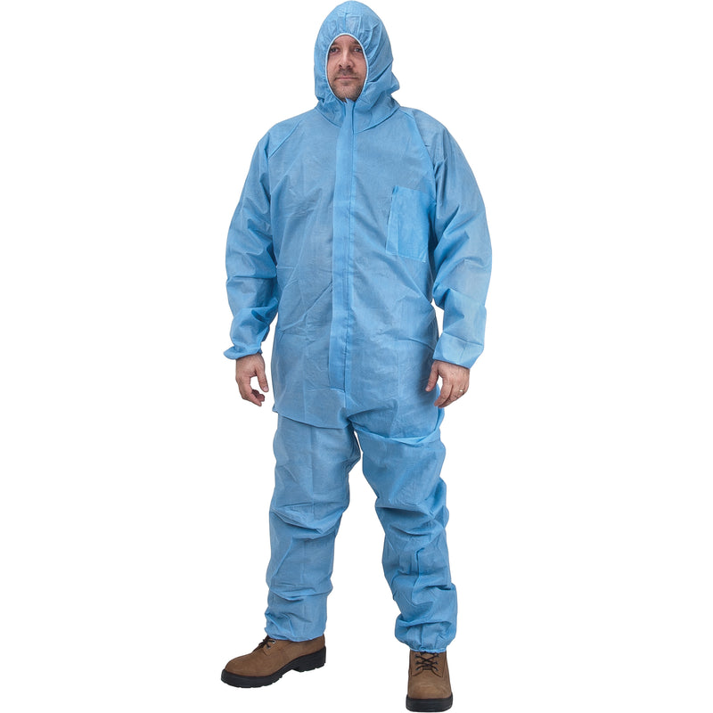 Premium Blue Coveralls with Hood (XL)