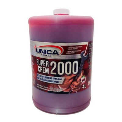Super Crem 2000 Lotion Antibactérienne Nettoyant pour les Mains avec Ponce (4L)